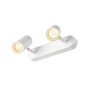 SLV wall and ceiling luminaire NOBLO� DOUBLE PHASE 2 flames, round IP20, white dimmable