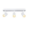 Applique et plafonnier NOBLO� TRIPLE PHASE 3 flammes, rond IP20, blanche gradable