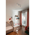 SLV wall and ceiling luminaire NOBLO� TRIPLE PHASE 3 flames, round IP20, white dimmable