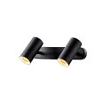 SLV wall and ceiling luminaire NOBLO� DOUBLE PHASE 2 flames, round IP20, black dimmable
