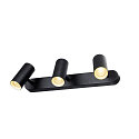 SLV Applique et plafonnier NOBLO� TRIPLE PHASE 3 flammes, cylindrique, pivotant � la cardan IP20, noir gradable