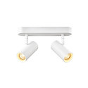 Applique et plafonnier NOBLO� DOUBLE PHASE � 2 flammes, rond IP20, blanche gradable