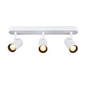 SLV Applique et plafonnier NOBLO� TRIPLE PHASE 3 flammes, cylindrique, pivotant � la cardan IP20, blanche gradable