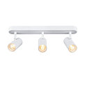 SLV Applique et plafonnier NOBLO� TRIPLE PHASE 3 flammes, cylindrique, pivotant � la cardan IP20, blanche gradable