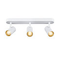 SLV Applique et plafonnier NOBLO� TRIPLE PHASE 3 flammes, cylindrique, pivotant � la cardan IP20, blanche gradable