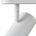SLV Applique et plafonnier NOBLO� TRIPLE PHASE 3 flammes, cylindrique, pivotant � la cardan IP20, blanche gradable