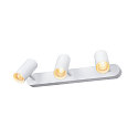 SLV Applique et plafonnier NOBLO� TRIPLE PHASE 3 flammes, cylindrique, pivotant � la cardan IP20, blanche gradable