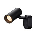SLV Applique et plafonnier NOBLO� SINGLE PHASE � 1 flamme, rond IP20, noir gradable