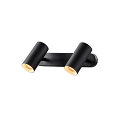SLV wall and ceiling luminaire NOBLO� DOUBLE PHASE 2 flames, round IP20, black dimmable