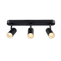 Applique et plafonnier NOBLO� TRIPLE PHASE 3 flammes, cylindrique, pivotant � la cardan IP20, noir gradable