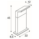 SLV Lampadaire d�ext�rieur ORDI II POLE 45 angulaire IP65, noir gradable
