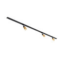 SLV 1-Projecteur monophasé PURI 2.0 lot de 3 GU10 IP20, or, noir, laqué gradable