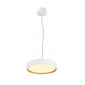 SLV Luminaire de plafond DECONA 30 CL rond, adapté aux postes de travail avec écran IP44, or, blanche, laqué gradable