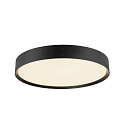 SLV Luminaire de plafond DECONA 42 CL rond, adapté aux postes de travail avec écran IP44, noir, laqué gradable