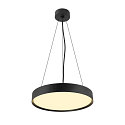 SLV Luminaire de plafond DECONA 42 CL rond, adapté aux postes de travail avec écran IP44, noir, laqué gradable