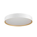 SLV Luminaire de plafond DECONA 42 CL rond, adapté aux postes de travail avec écran IP44, or, blanche, laqué gradable