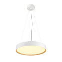 SLV Luminaire de plafond DECONA 42 CL rond, adapté aux postes de travail avec écran IP44, or, blanche, laqué gradable