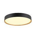 Luminaire de plafond DECONA 42 CL rond, adapté aux postes de travail avec écran IP44, or, noir, laqué gradable
