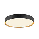 SLV Luminaire de plafond DECONA 42 CL rond, adapté aux postes de travail avec écran IP44, or, noir, laqué gradable