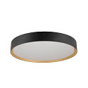 SLV Luminaire de plafond DECONA 42 CL rond, adapté aux postes de travail avec écran IP44, or, noir, laqué gradable