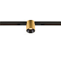 Projecteur sur rail FIXT-IT! rond, version pour montage encastr�, adapt� aux postes de travail avec �cran IP20, or, noir