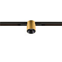 SLV Projecteur sur rail FIXT-IT! rond, version pour montage encastré, adapté aux postes de travail avec écran IP20, or, noir