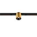 Projecteur sur rail FIXT-IT! rond, version pour montage encastr�, adapt� aux postes de travail avec �cran IP20, or, noir