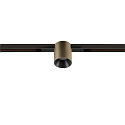 SLV Projecteur sur rail FIXT-IT! rond, version pour montage encastré, adapté aux postes de travail avec écran IP20, bronze, noir