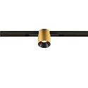 Projecteur sur rail FIXT-IT! rond, version pour montage encastr�, adapt� aux postes de travail avec �cran IP20, or, noir