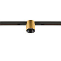 SLV Projecteur sur rail FIXT-IT! rond, version pour montage encastré, adapté aux postes de travail avec écran IP20, or, noir