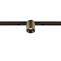 SLV Projecteur sur rail FIXT-IT! rond, version pour montage encastré, adapté aux postes de travail avec écran IP20, bronze, noir