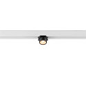 SLV Projecteur sur rail FIXT-IT! rond, version pour montage en surface, adapté aux postes de travail avec écran IP20, noir