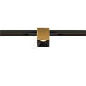 Projecteur sur rail FIXT-IT! rond, version pour montage encastr�, adapt� aux postes de travail avec �cran IP20, or, noir