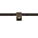 SLV Projecteur sur rail FIXT-IT! rond, version pour montage encastré, adapté aux postes de travail avec écran IP20, bronze, noir