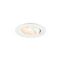 Plafonnier encastr� NEW TRIA� 45 rond, adapt� aux postes de travail avec �cran IP20, blanche, laqu� 