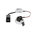 SLV Plafonnier encastr� NEW TRIA� 45 rond, adapt� aux postes de travail avec �cran IP20, blanche, laqu� 