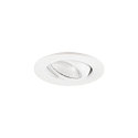 SLV Plafonnier encastr� NEW TRIA� 45 rond, adapt� aux postes de travail avec �cran IP20, blanche, laqu� 