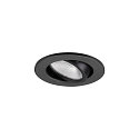 SLV Plafonnier encastr� NEW TRIA� 45 rond, adapt� aux postes de travail avec �cran IP20, noir, laqu� 
