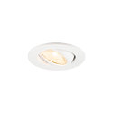 Plafonnier encastr� NEW TRIA� 45 rond, adapt� aux postes de travail avec �cran IP20, blanche, laqu� 