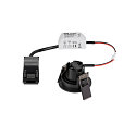SLV Plafonnier encastr� NEW TRIA� 45 rond, adapt� aux postes de travail avec �cran IP20, noir, laqu� 