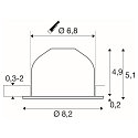 Plafonnier encastré NEW TRIA® 68 AIRTIGHT adapté aux postes de travail avec écran IP23, blanche, laqué gradable