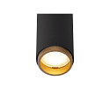 SLV ceiling luminaire GRIP!S SINGLE suitable for VDU workstation IP20, gold, black, lacquered dimmable