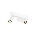 ceiling luminaire GRIP!S DOUBLE suitable for VDU workstation IP20, black, white, lacquered dimmable