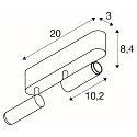 ceiling luminaire GRIP!S DOUBLE suitable for VDU workstation IP20, black, white, lacquered dimmable