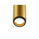 SLV ceiling luminaire GRIP!S DOUBLE suitable for VDU workstation IP20, gold, black, lacquered dimmable