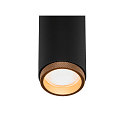 SLV ceiling luminaire GRIP!M SINGLE IP20, gold, black, lacquered dimmable