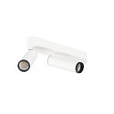 ceiling luminaire GRIP!M DOUBLE IP20, black, white, lacquered dimmable