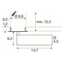 ceiling recessed luminaire GRIP!M cylindrical IP20, black, white, lacquered dimmable