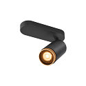 Luminaire de plafond GRIP! L SPOT CL SINGLE cylindrique GU10 IP20, or, noir, laqu� gradable