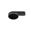 SLV ceiling luminaire GRIP! FLAT IP20, gold, black, lacquered dimmable